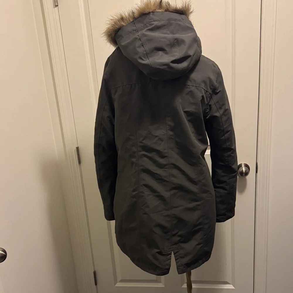Like New Mountain Warehouse Women's Green Padded Jacket with Faux Fur Trim